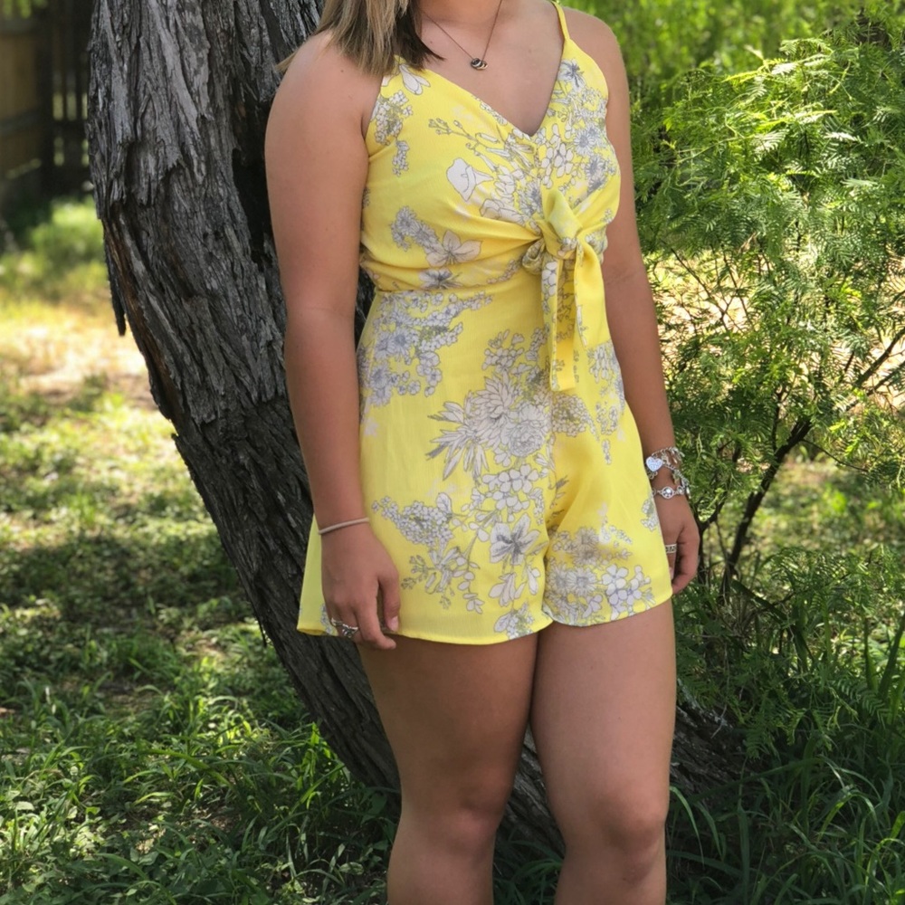 Yellow Spring Summer Romper
